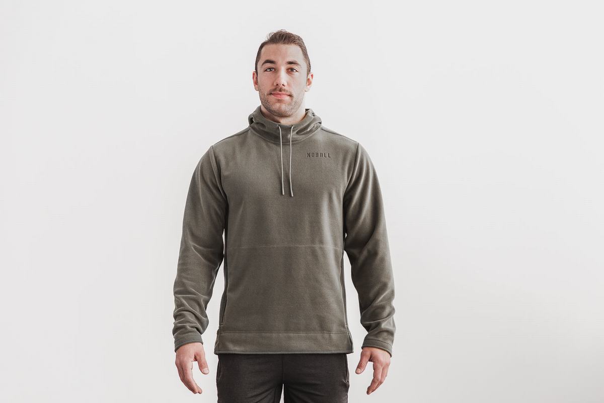 Nobull Arctic Men's Hoodie Green | Australia (JP0698)